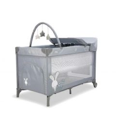 Asalvo Complete Travel Cot - Double Height, Toy Arc, Changing Table & Carry Bag