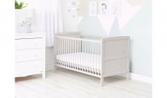 Baby Elegance Travis Cot Bed & FREE Mattress - Grey