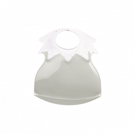 Thermobaby Arlequin Catch-All Soft Plastic Bib - Grey