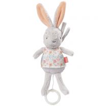 Musical Rabbit Soft Toy - Baby Toy with Removable Wind-Up Chime & Swan Lake Melody - Washable & Portable