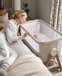 Mamas & Papas Lua Bedside Crib - Fawn