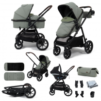 Zummi Zap Travel System with car seat and isofix base - Sage green